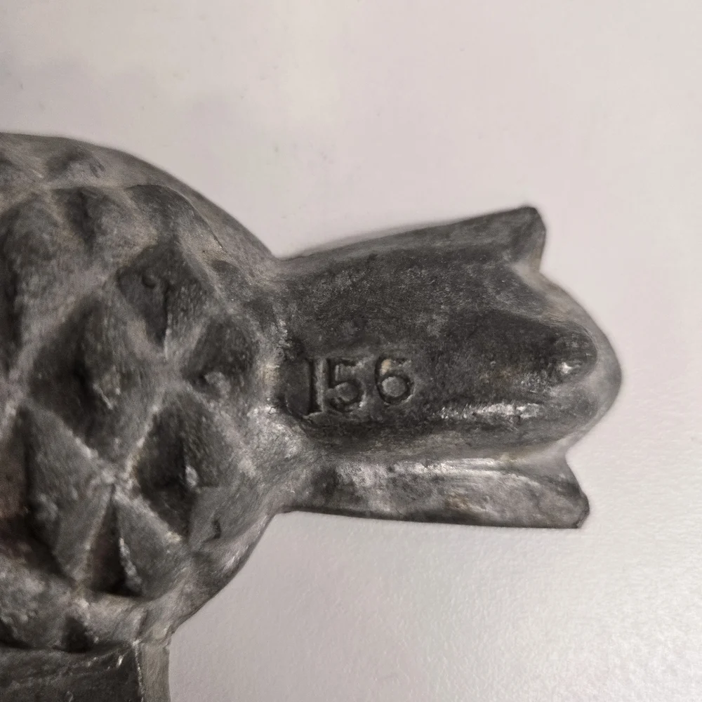 Vintage Pewter Pineapple Shaped Hinged Ice Cream Or Chocolate Mold #156